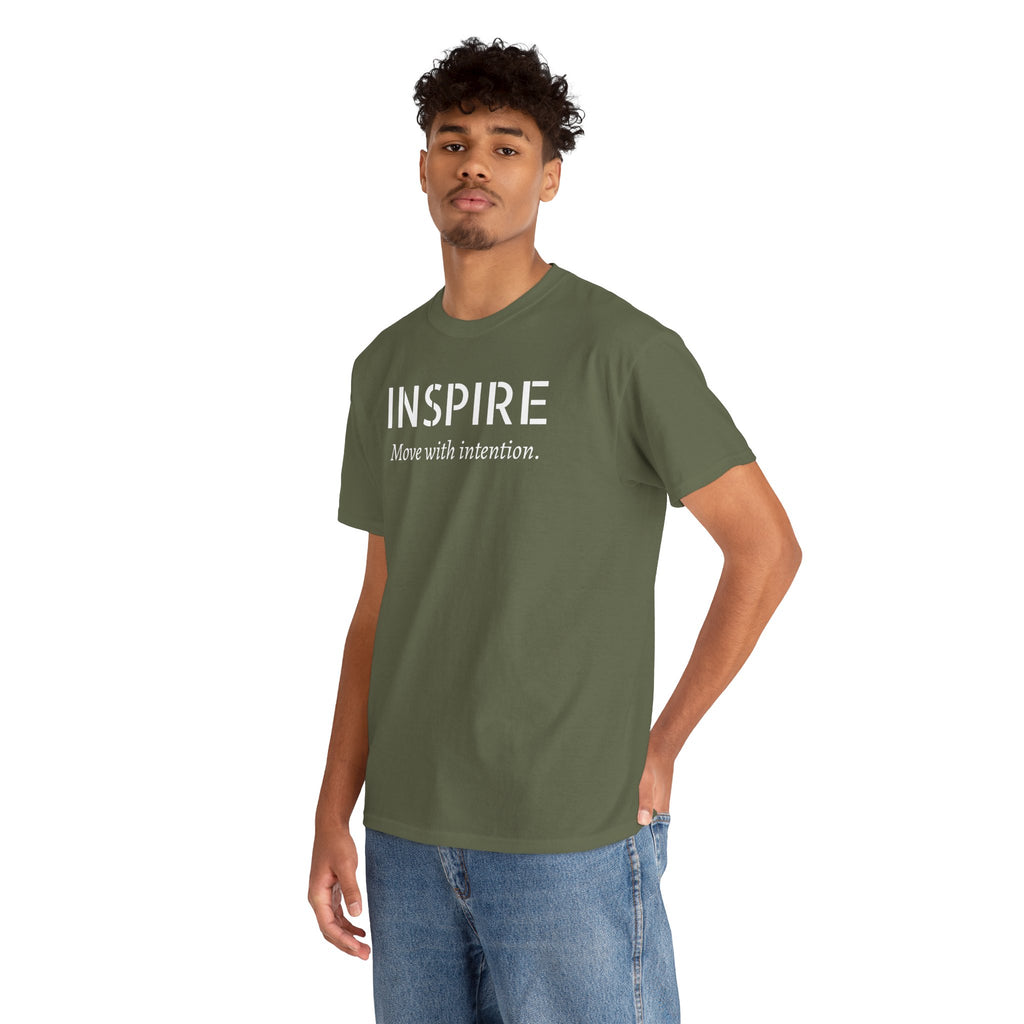 Inspire “Move with Intention” Tee — Motivational Graphic T-Shirt