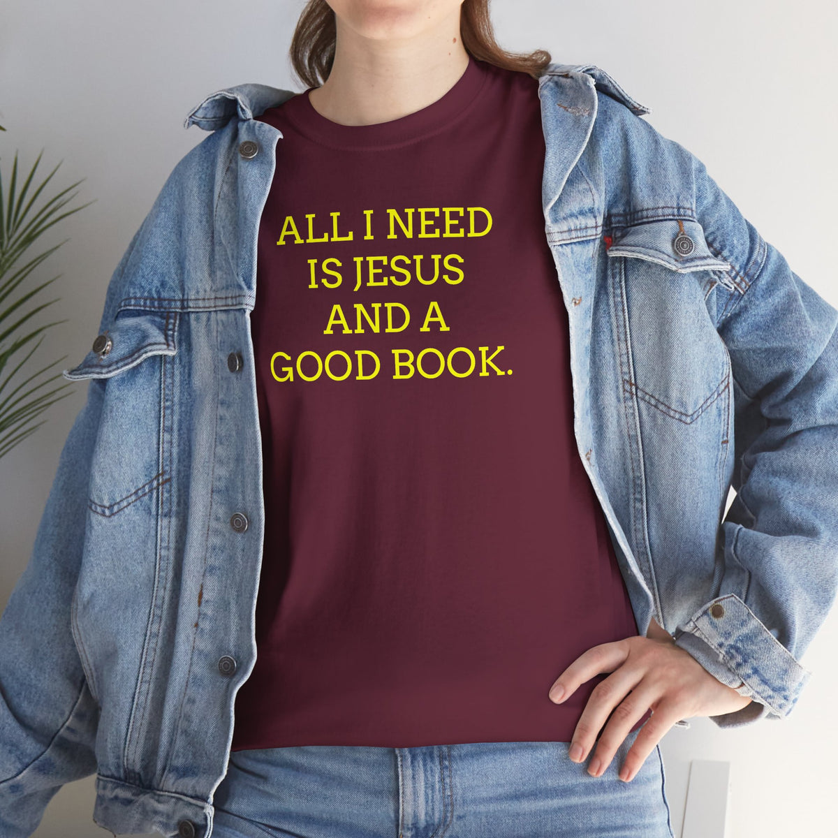 "All I Need Is Jesus and a Good Book" Faith Tee - Christian T‑Shirt