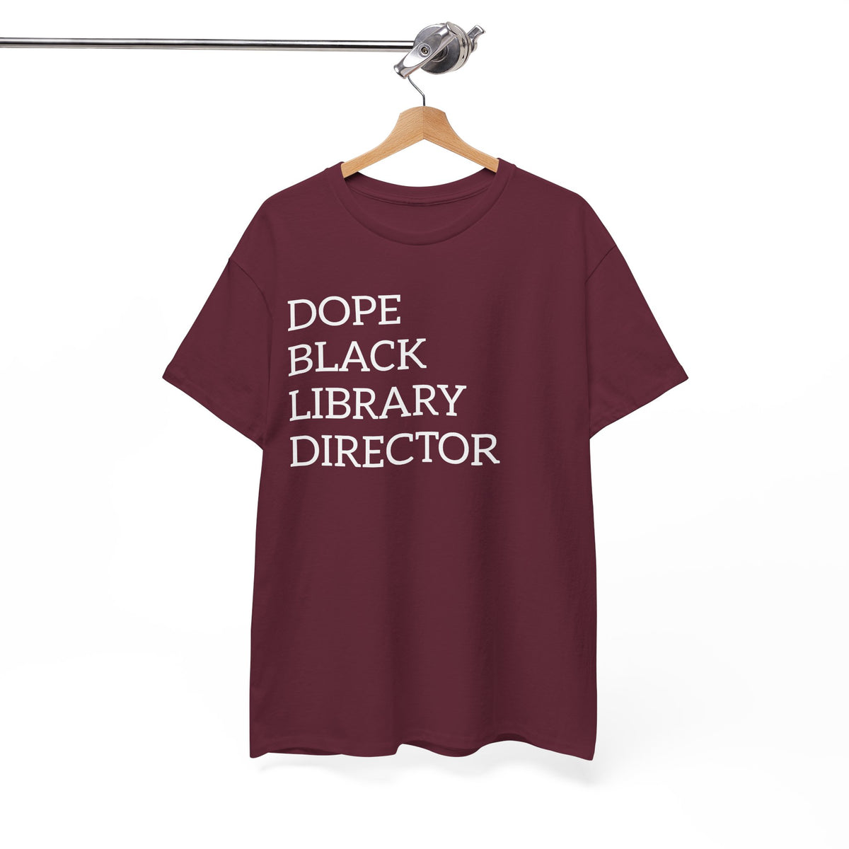 Dope Black Library Director T-Shirt — Bold Typographic Tee for Librarians & Educators
