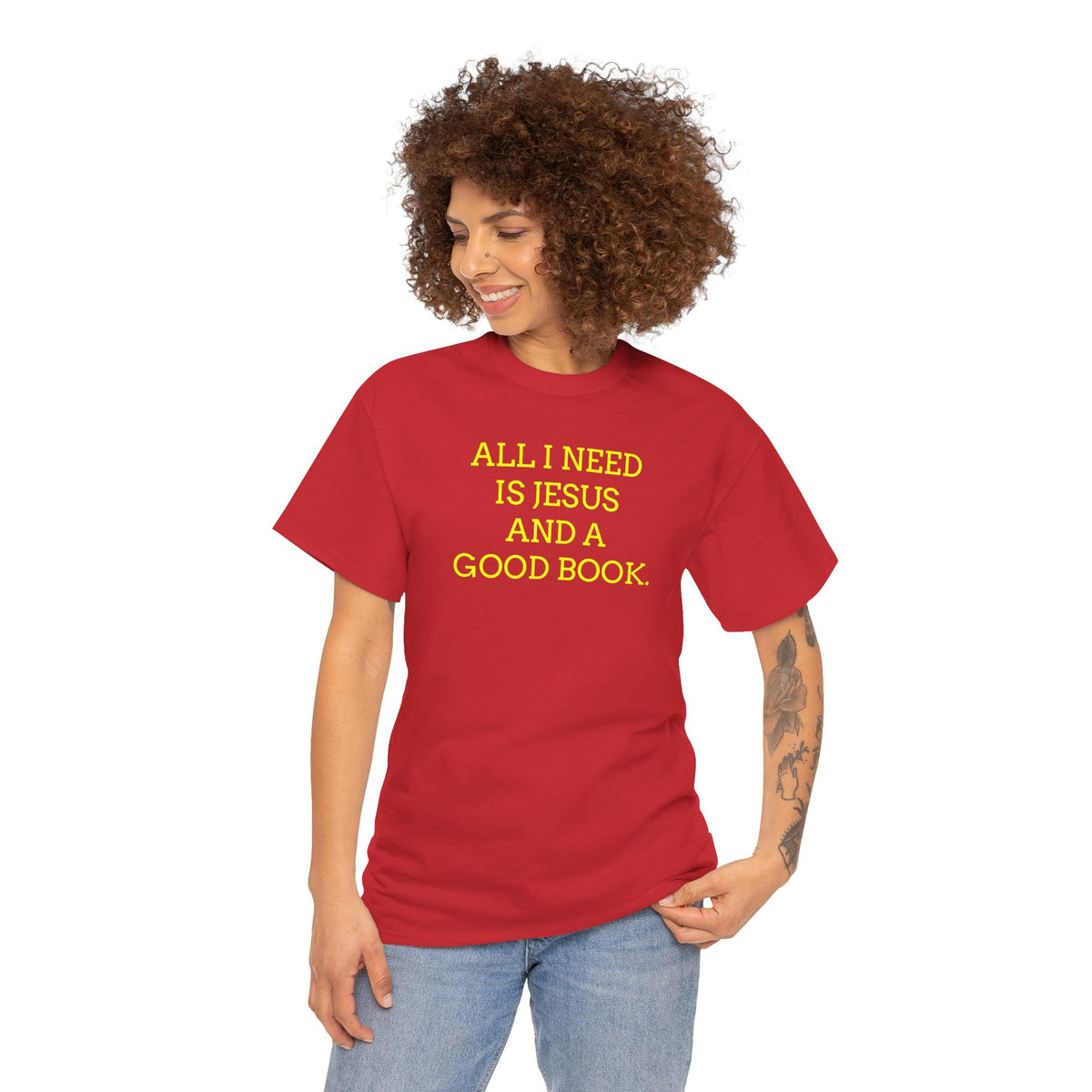 "All I Need Is Jesus and a Good Book" Faith Tee - Christian T‑Shirt