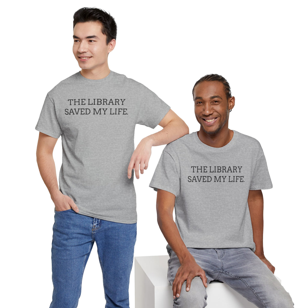 Library Saved My Life T-Shirt — Literary Quote Tee for Book Lovers