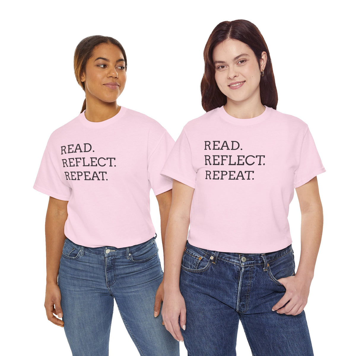 Read. Reflect. Repeat. T-Shirt — Minimalist Literary Tee for Book Lovers