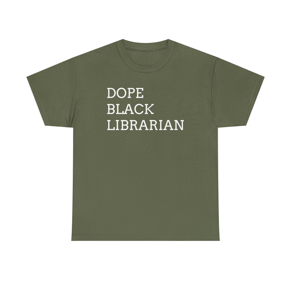 Dope Black Librarian T-Shirt — Bold Typography Tee for Black Librarians & Book Lovers