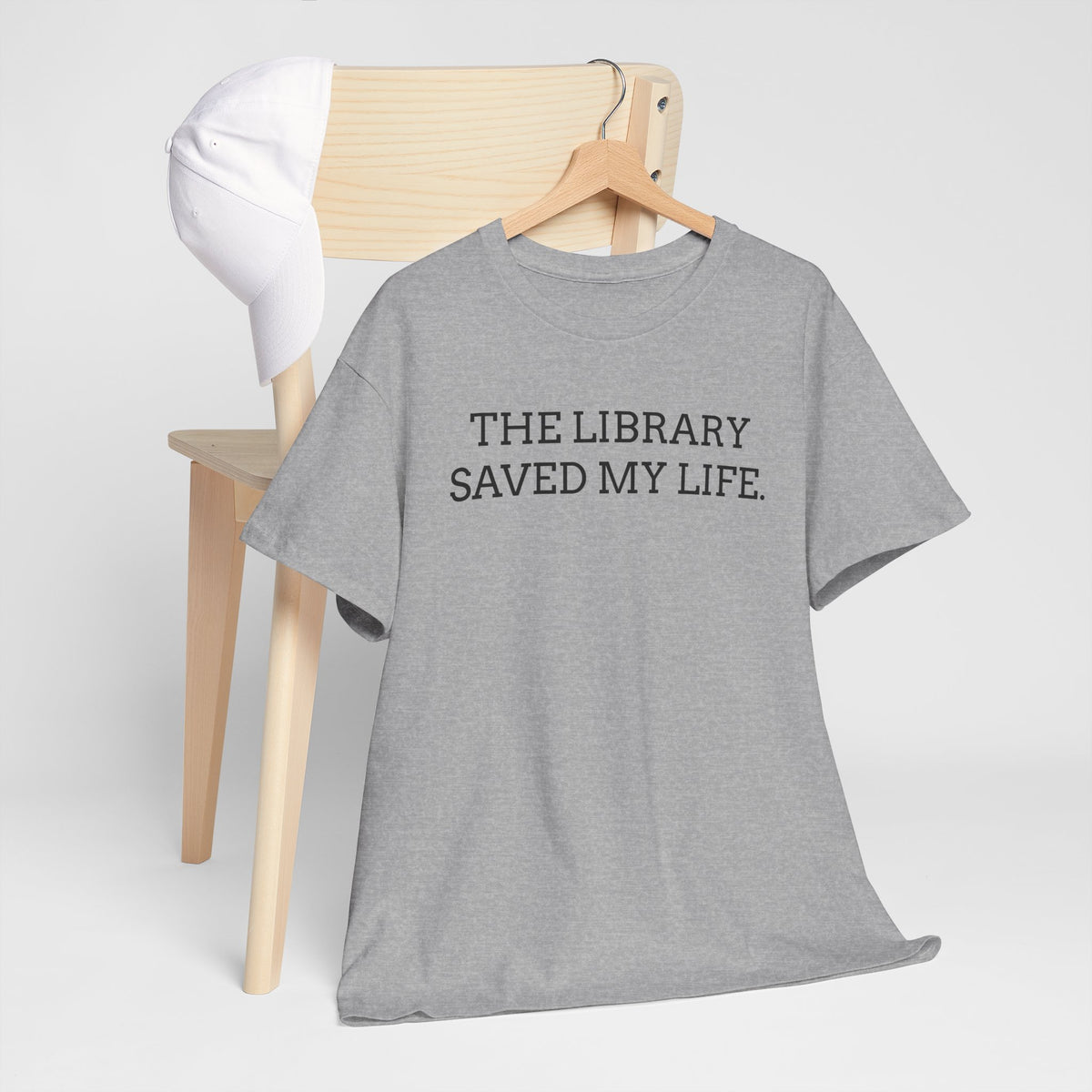 Library Saved My Life T-Shirt — Literary Quote Tee for Book Lovers