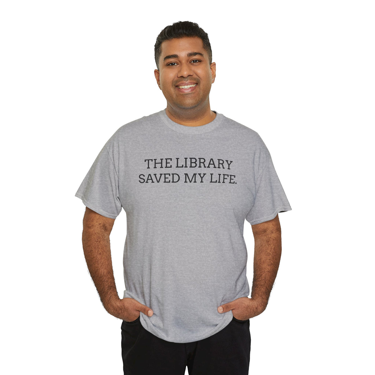 Library Saved My Life T-Shirt — Literary Quote Tee for Book Lovers