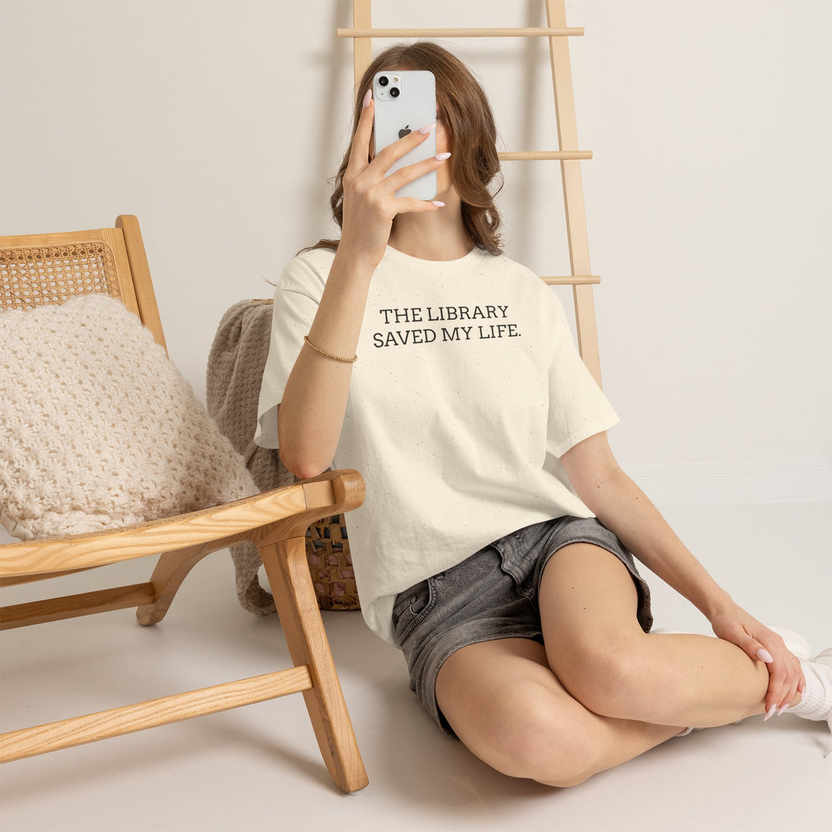 Library Saved My Life T-Shirt — Literary Quote Tee for Book Lovers