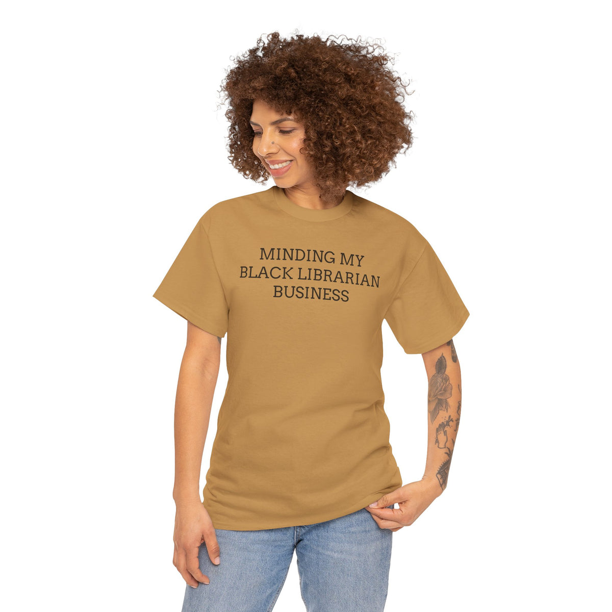 Minding My Black Librarian Business Tee