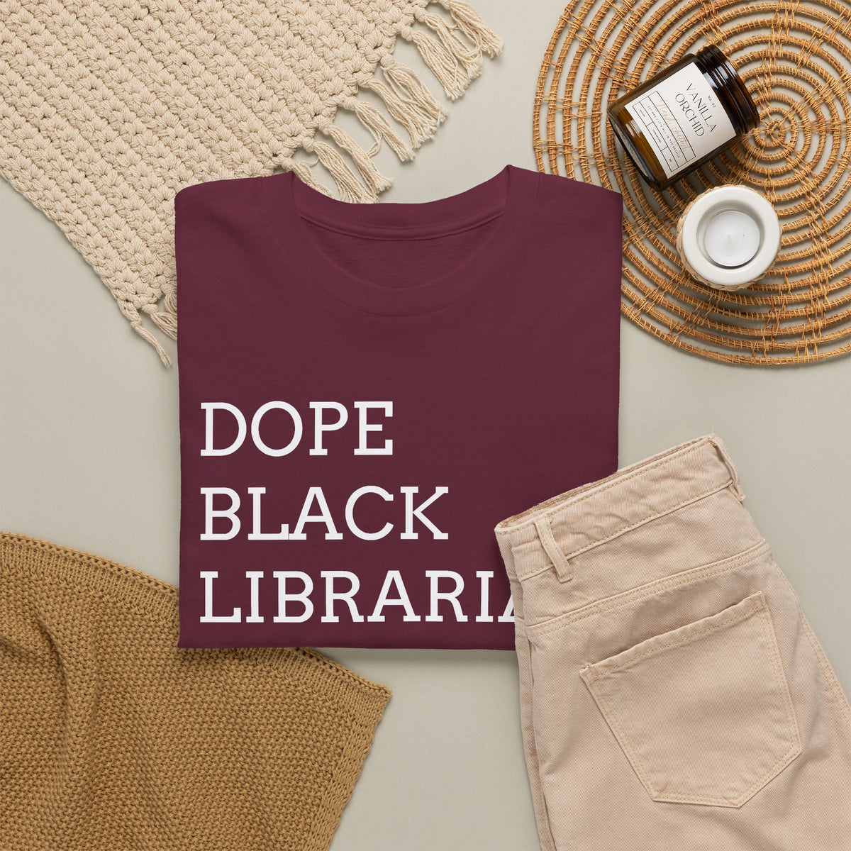 Dope Black Librarian T-Shirt — Bold Typography Tee for Black Librarians & Book Lovers