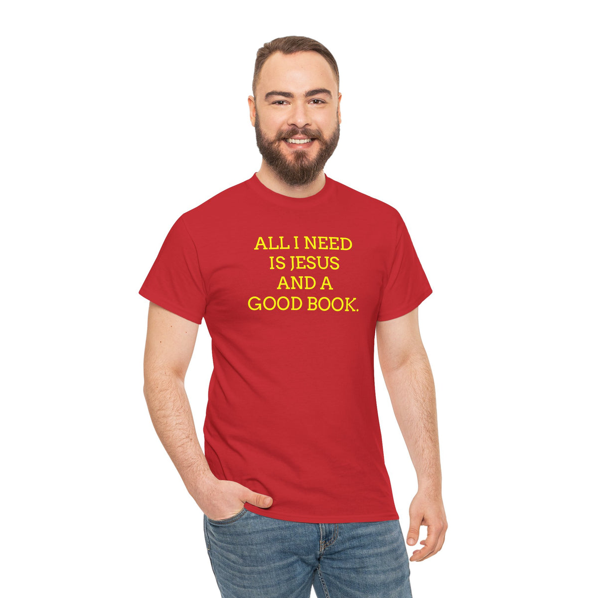 "All I Need Is Jesus and a Good Book" Faith Tee - Christian T‑Shirt