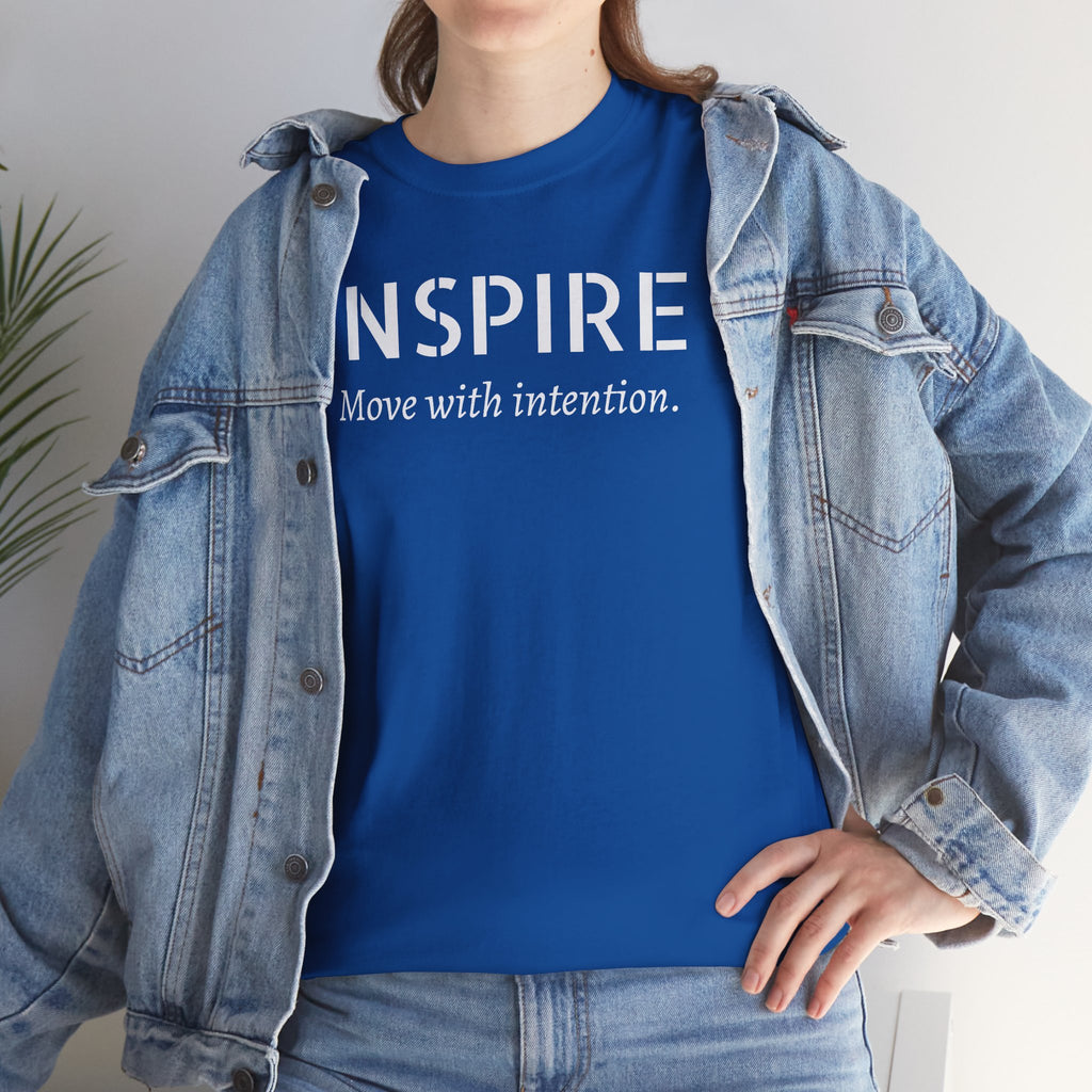Inspire “Move with Intention” Tee — Motivational Graphic T-Shirt