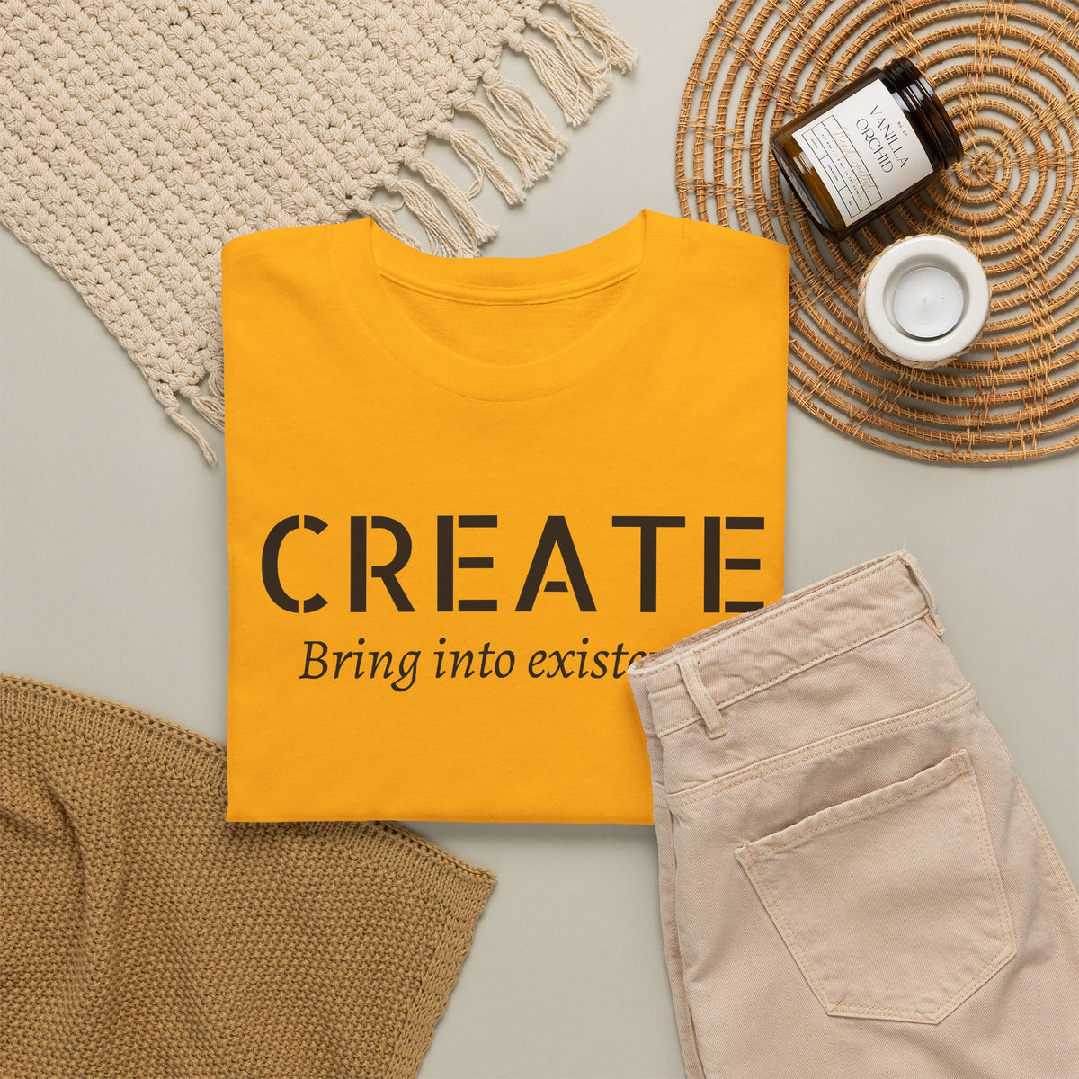 Create - Inspirational Graphic Tee ("Create: Bring into existence.")