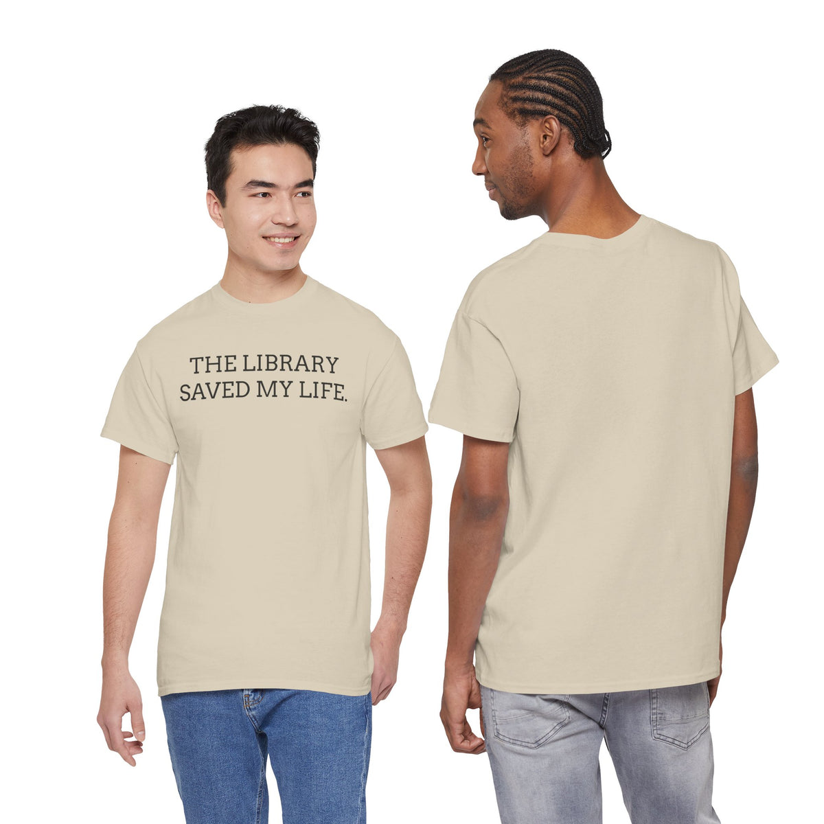 Library Saved My Life T-Shirt — Literary Quote Tee for Book Lovers