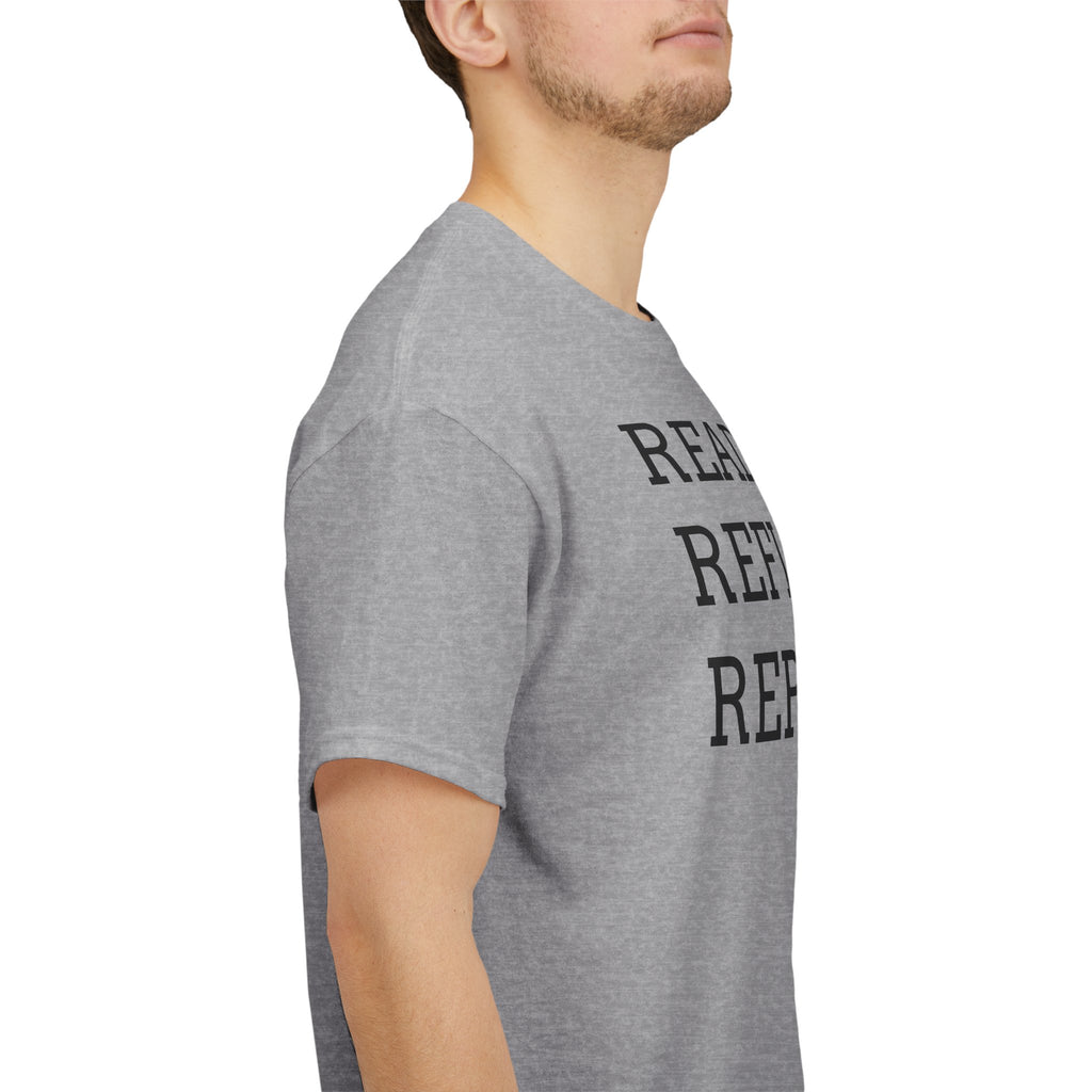 Read. Reflect. Repeat. T-Shirt — Minimalist Literary Tee for Book Lovers