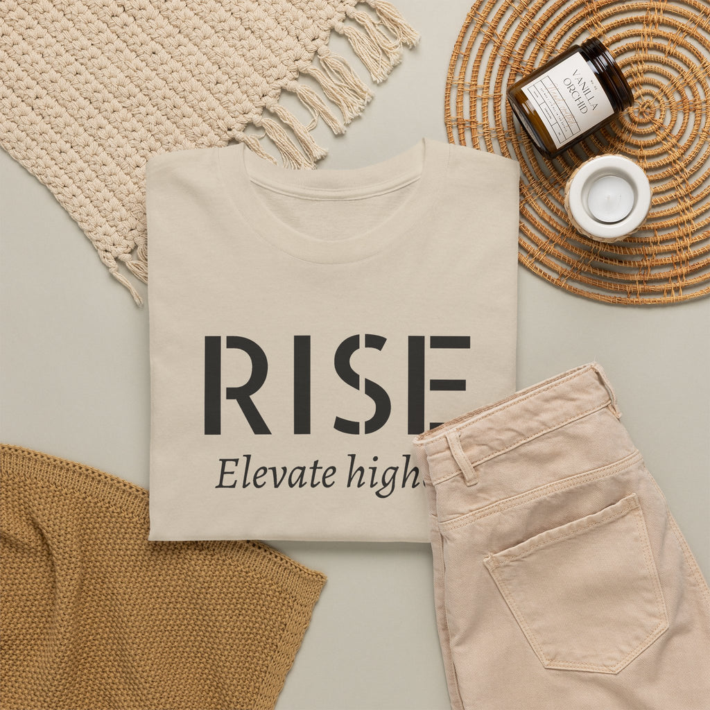 Rise "Elevate Higher" T-Shirt — Inspirational Motivational Tee