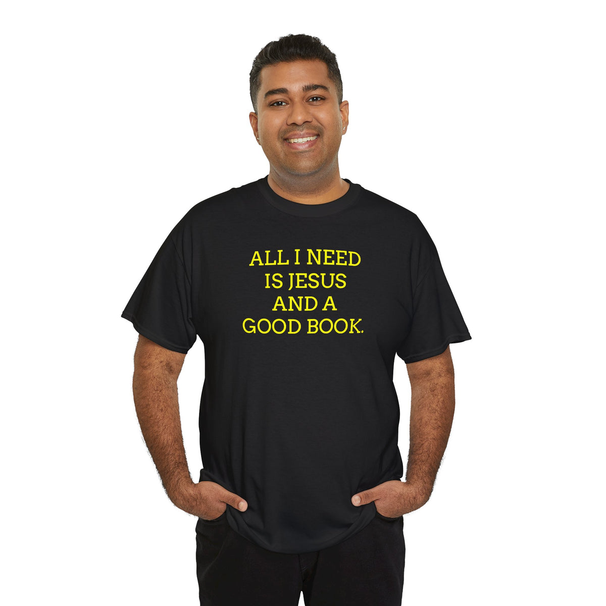 "All I Need Is Jesus and a Good Book" Faith Tee - Christian T‑Shirt
