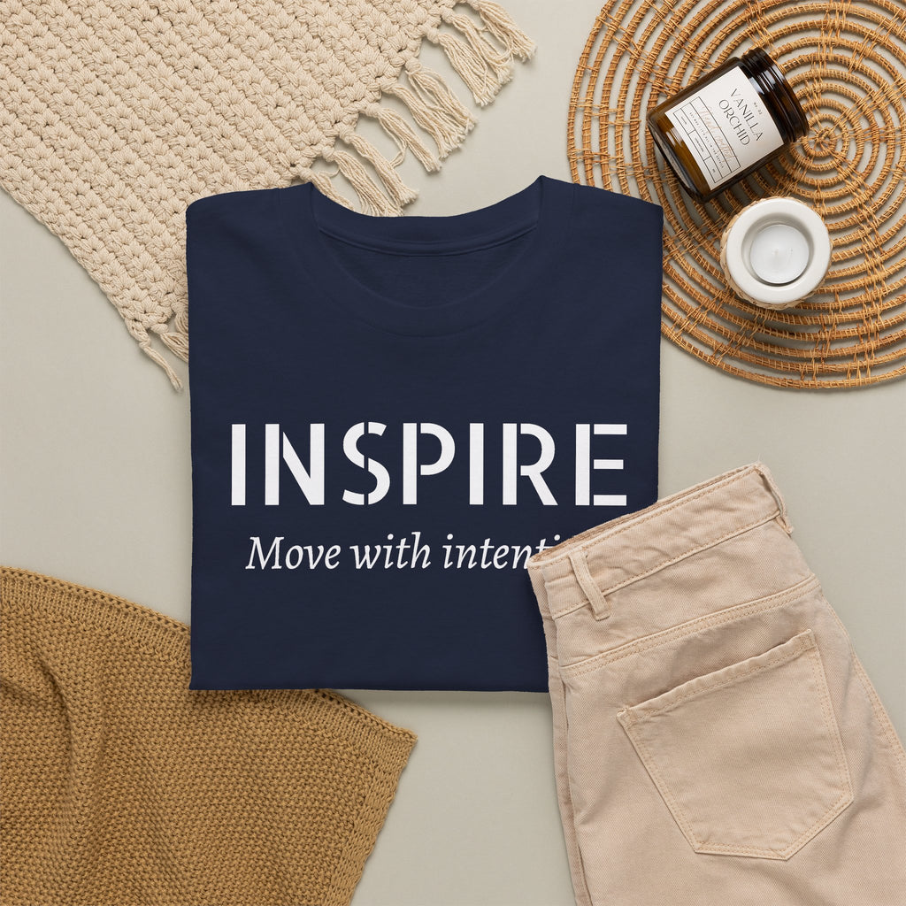 Inspire “Move with Intention” Tee — Motivational Graphic T-Shirt