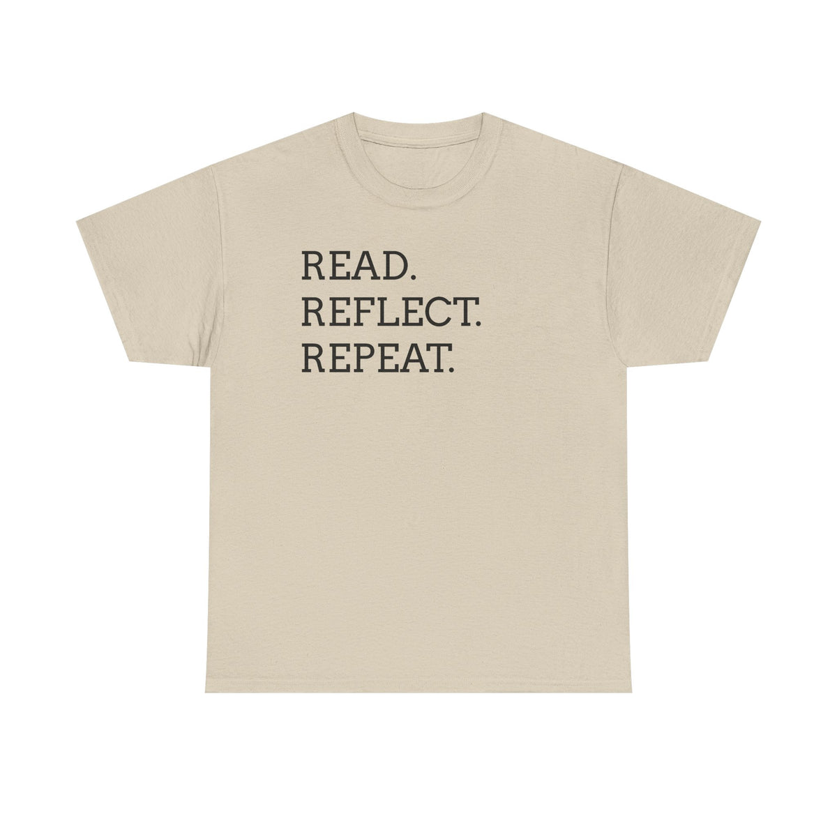 Read. Reflect. Repeat. T-Shirt — Minimalist Literary Tee for Book Lovers
