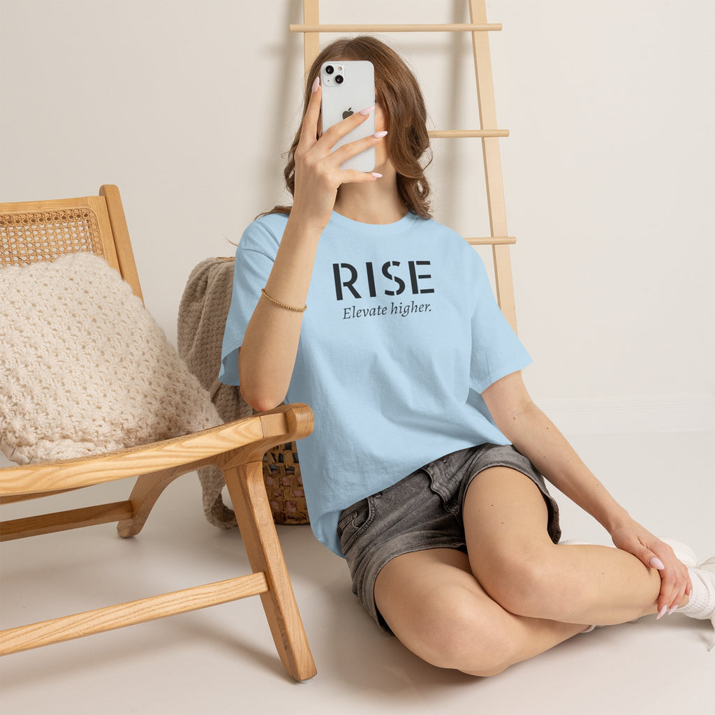 Rise "Elevate Higher" T-Shirt — Inspirational Motivational Tee