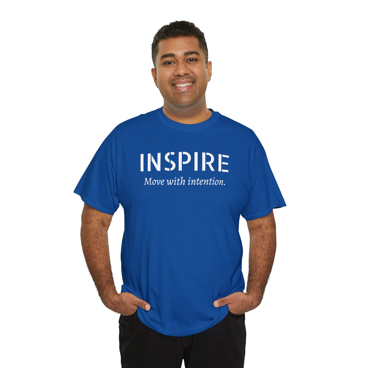 Inspire “Move with Intention” Tee — Motivational Graphic T-Shirt