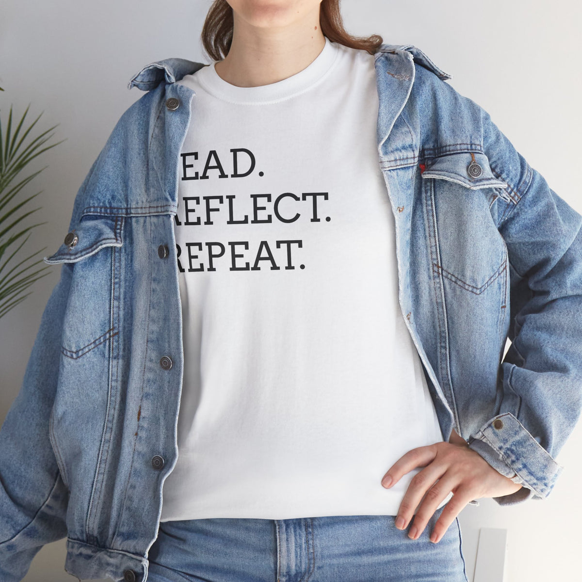 Read. Reflect. Repeat. T-Shirt — Minimalist Literary Tee for Book Lovers
