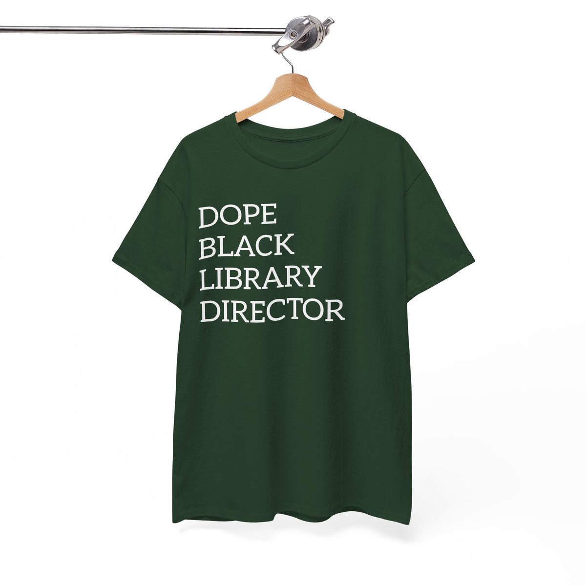 Dope Black Library Director T-Shirt — Bold Typographic Tee for Librarians & Educators