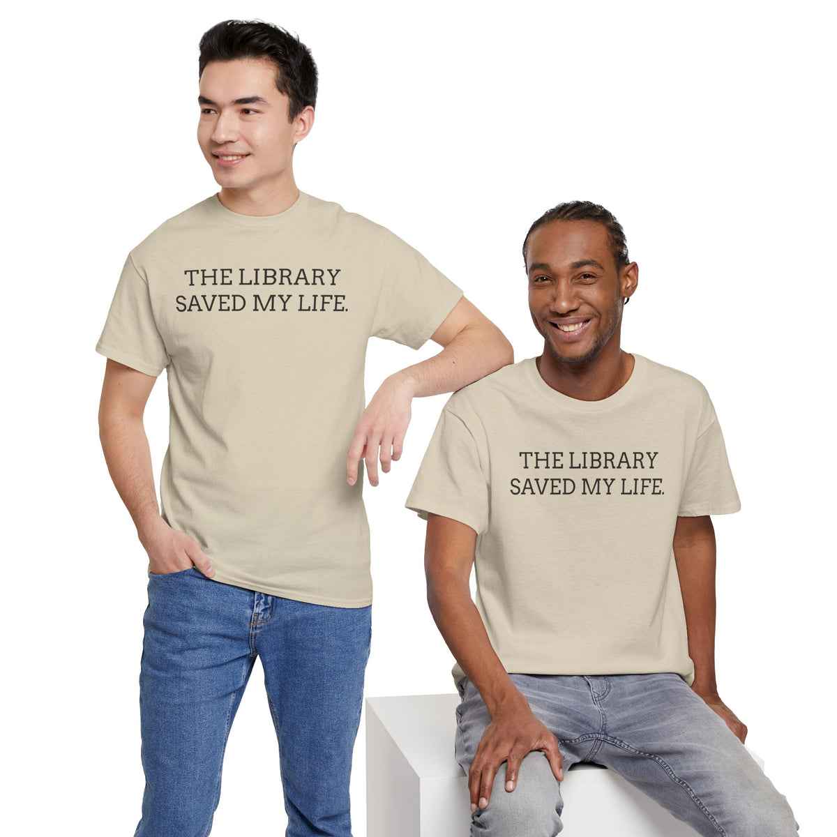 Library Saved My Life T-Shirt — Literary Quote Tee for Book Lovers