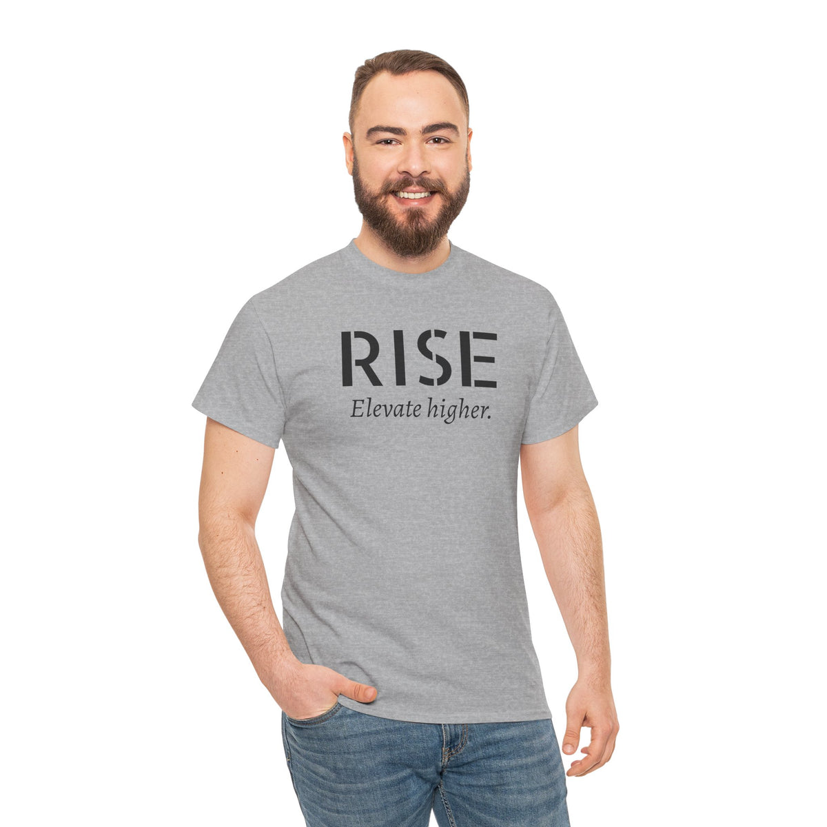 Rise "Elevate Higher" T-Shirt — Inspirational Motivational Tee