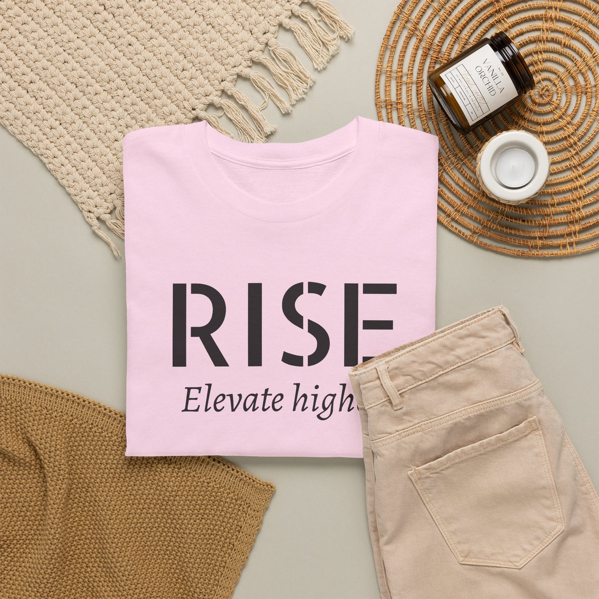 Rise "Elevate Higher" T-Shirt — Inspirational Motivational Tee