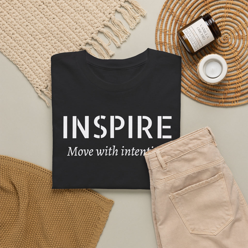 Inspire “Move with Intention” Tee — Motivational Graphic T-Shirt