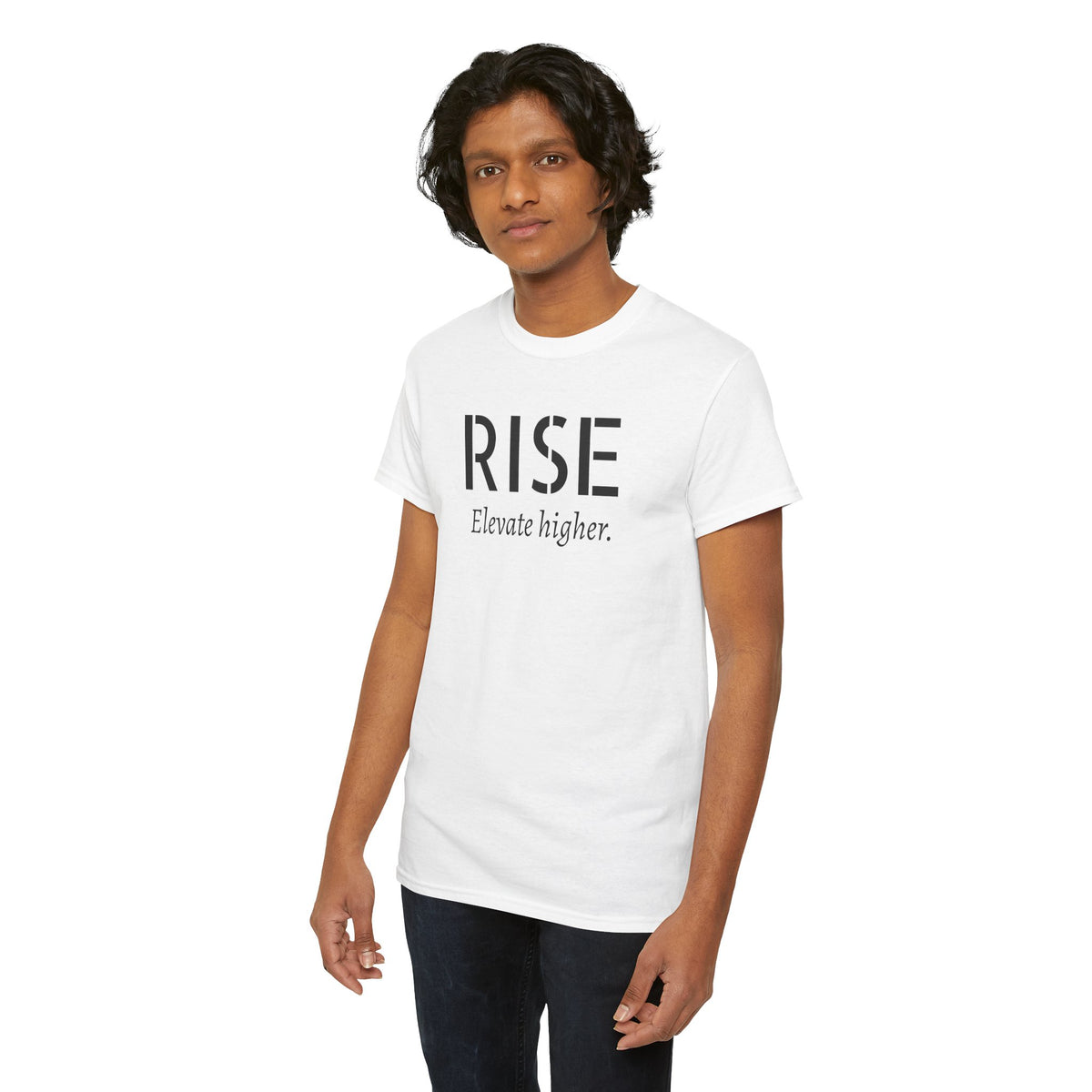 Rise "Elevate Higher" T-Shirt — Inspirational Motivational Tee