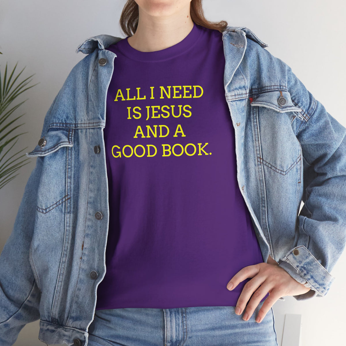 "All I Need Is Jesus and a Good Book" Faith Tee - Christian T‑Shirt