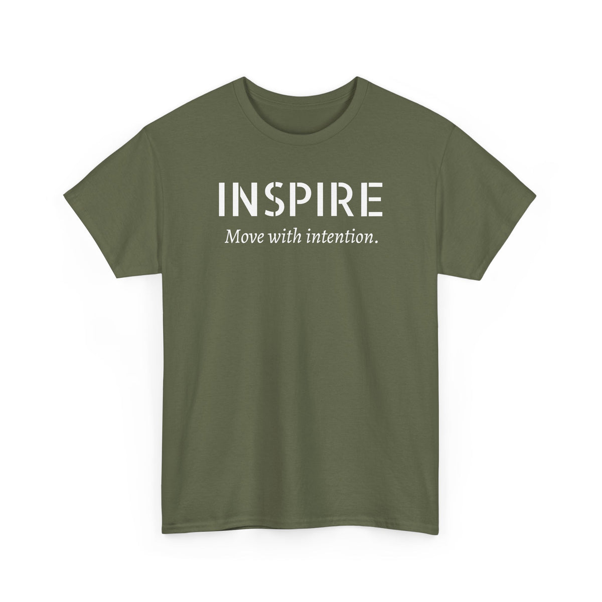 Inspire “Move with Intention” Tee — Motivational Graphic T-Shirt