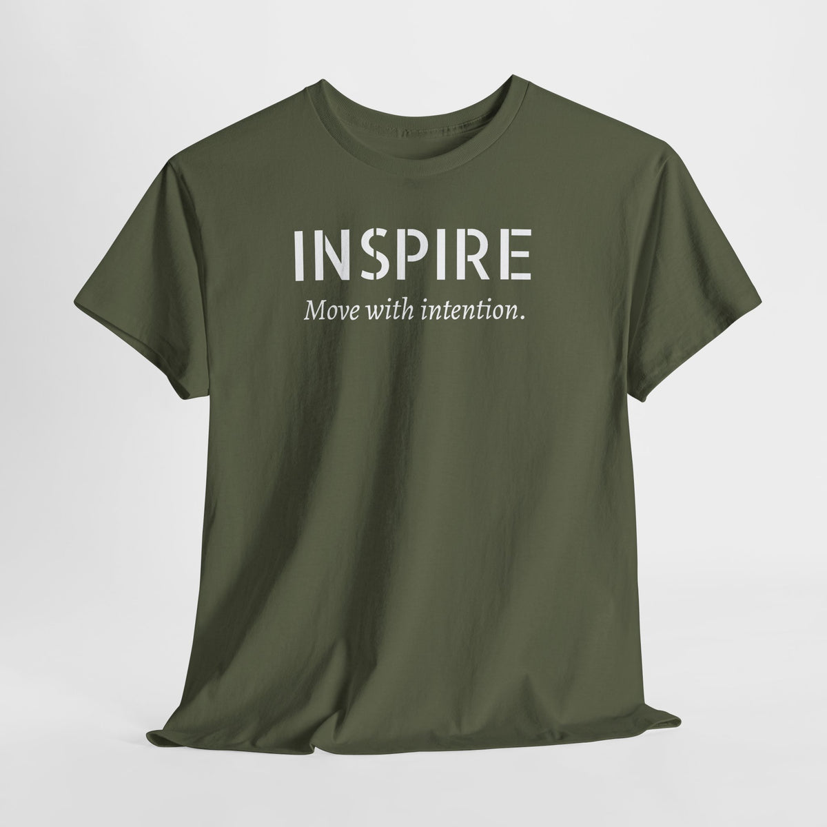 Inspire “Move with Intention” Tee — Motivational Graphic T-Shirt