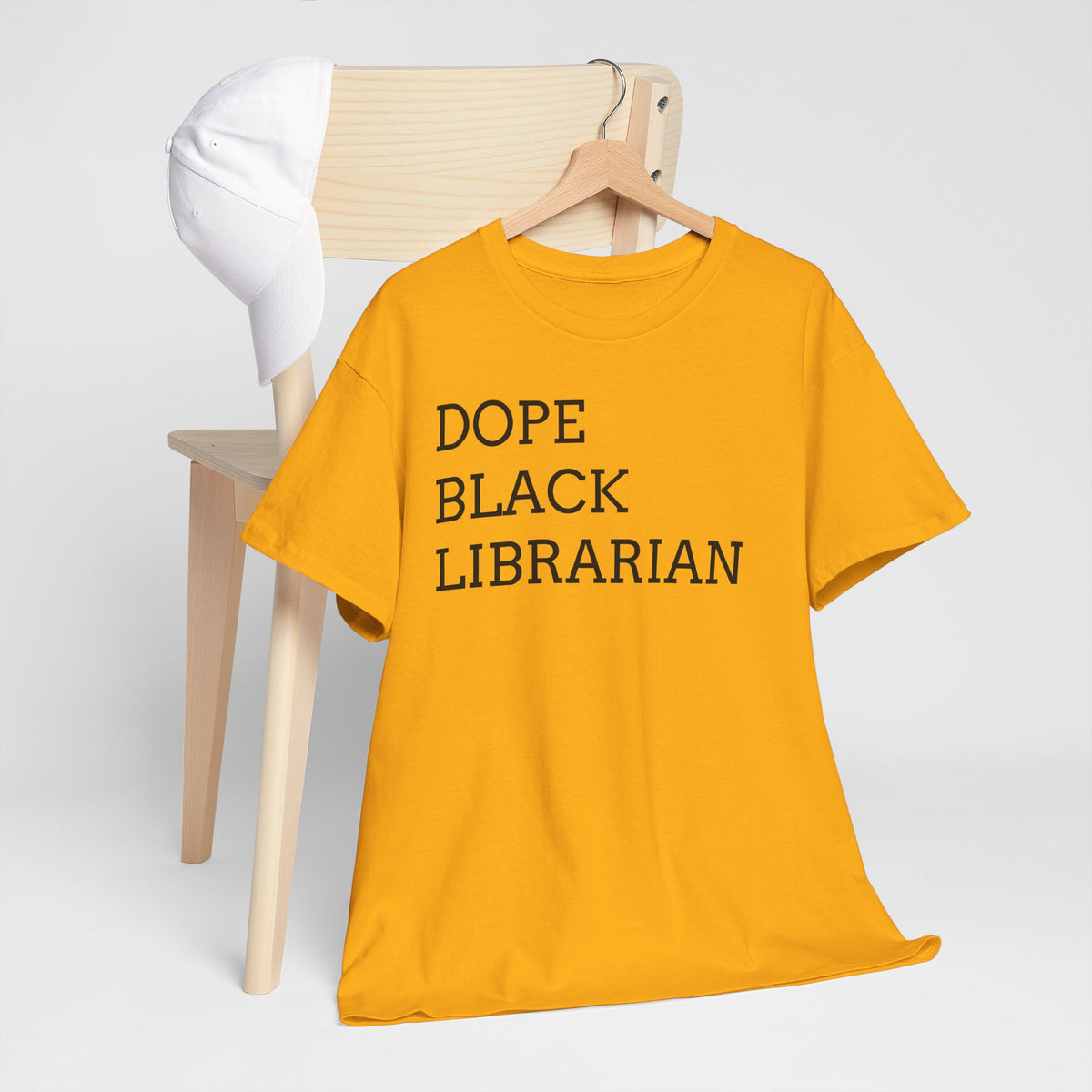 Dope Black Librarian T-Shirt — Bold Text Tee for Black Librarians, Gift for Library Professionals