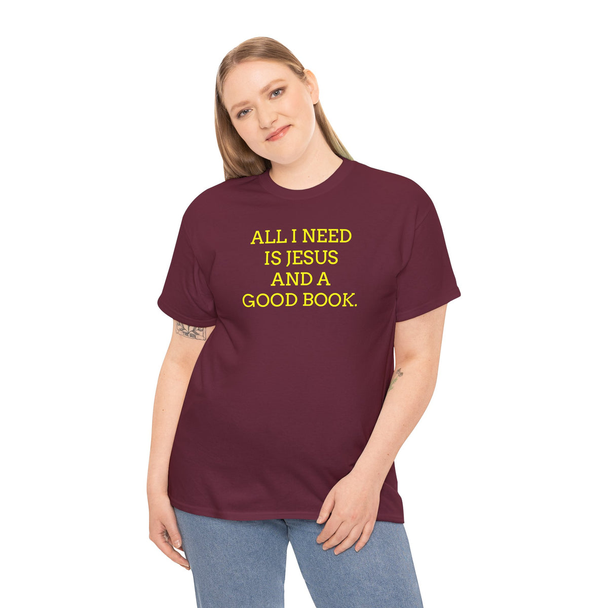 "All I Need Is Jesus and a Good Book" Faith Tee - Christian T‑Shirt