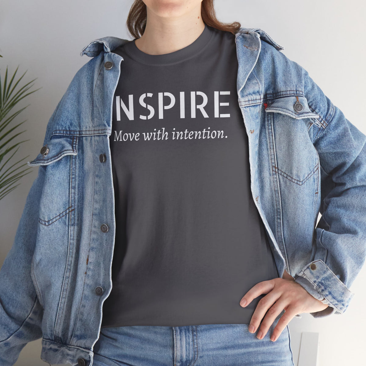 Inspire “Move with Intention” Tee — Motivational Graphic T-Shirt