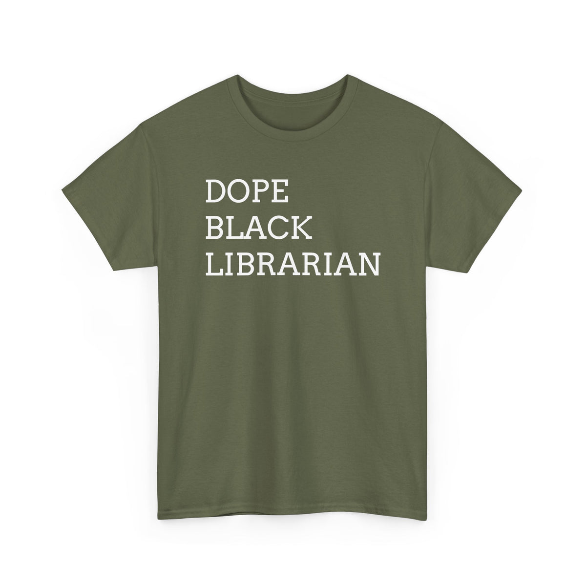 Dope Black Librarian T-Shirt — Bold Typography Tee for Black Librarians & Book Lovers