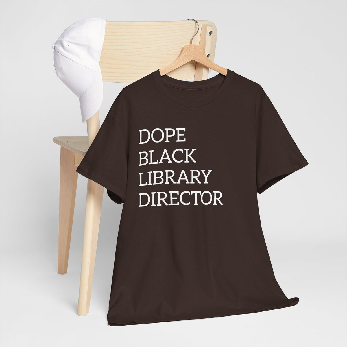 Dope Black Library Director T-Shirt — Bold Typographic Tee for Librarians & Educators