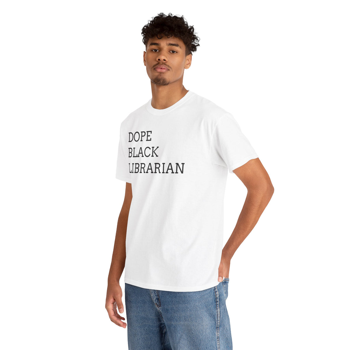 Dope Black Librarian T-Shirt — Bold Text Tee for Black Librarians, Gift for Library Professionals