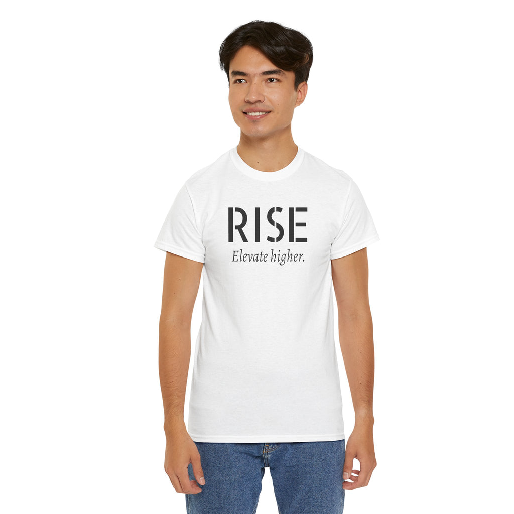 Rise "Elevate Higher" T-Shirt — Inspirational Motivational Tee