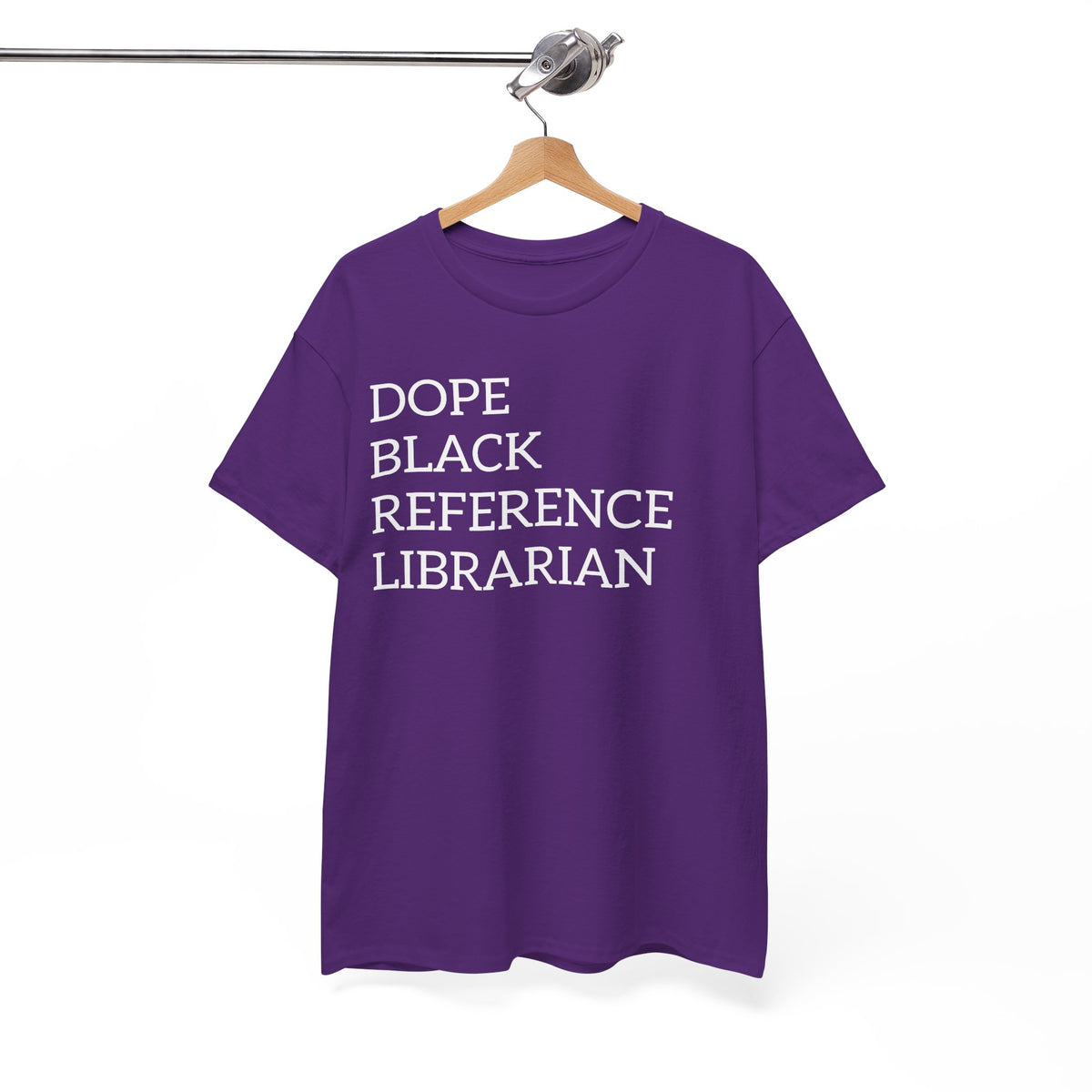 Dope Black Reference Librarian T-Shirt — Bold Typography Tee for Black Librarians & Library Lovers