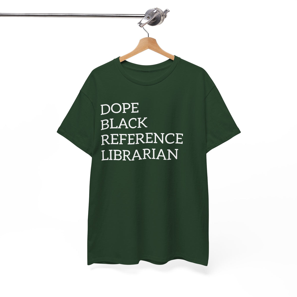 Dope Black Reference Librarian T-Shirt — Bold Typography Tee for Black Librarians & Library Lovers
