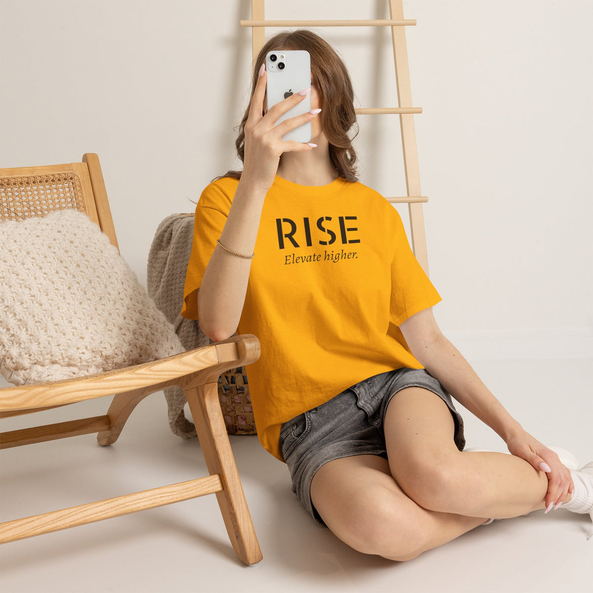 Rise "Elevate Higher" T-Shirt — Inspirational Motivational Tee