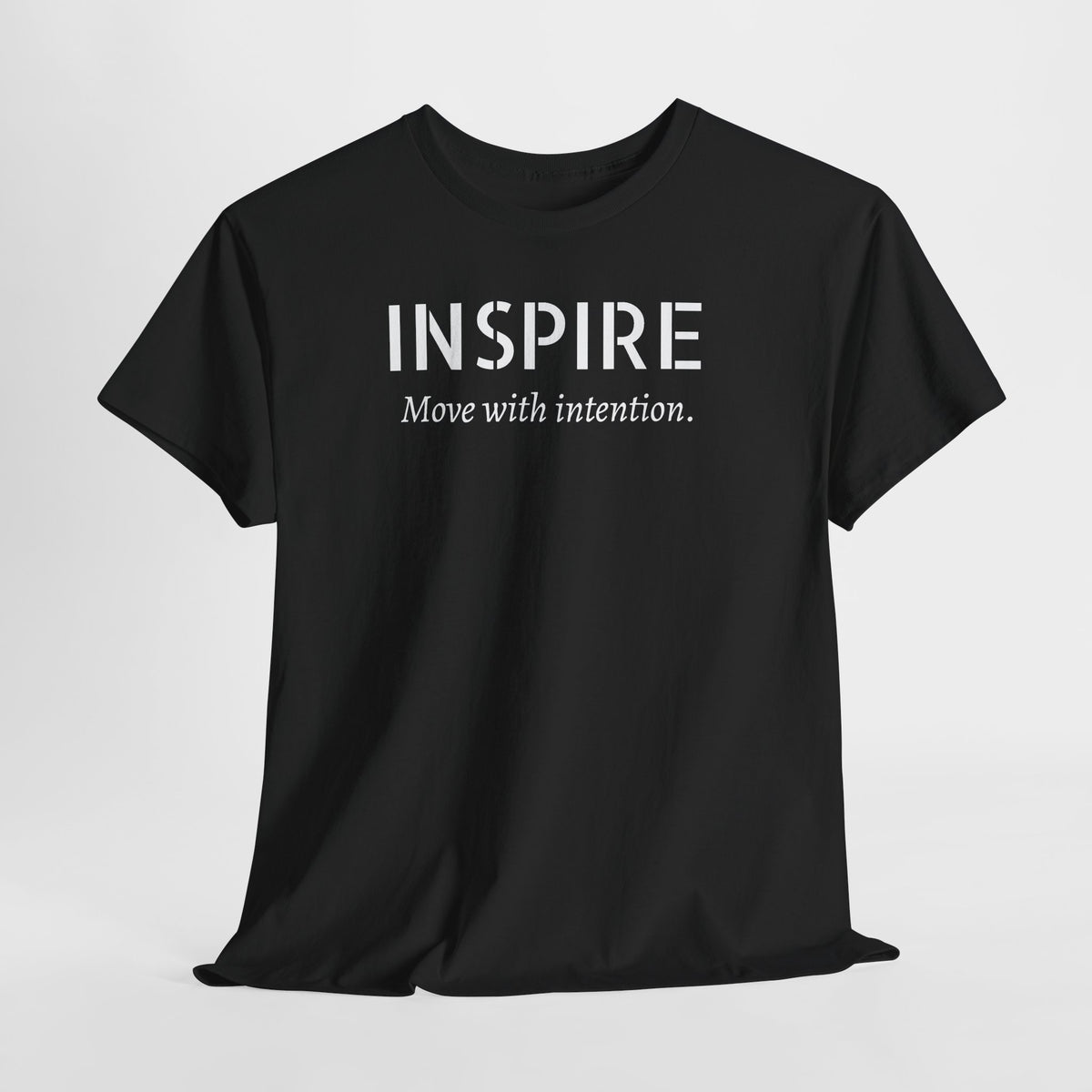 Inspire “Move with Intention” Tee — Motivational Graphic T-Shirt