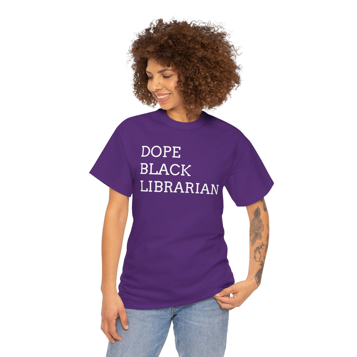 Dope Black Librarian T-Shirt — Bold Typography Tee for Black Librarians & Book Lovers