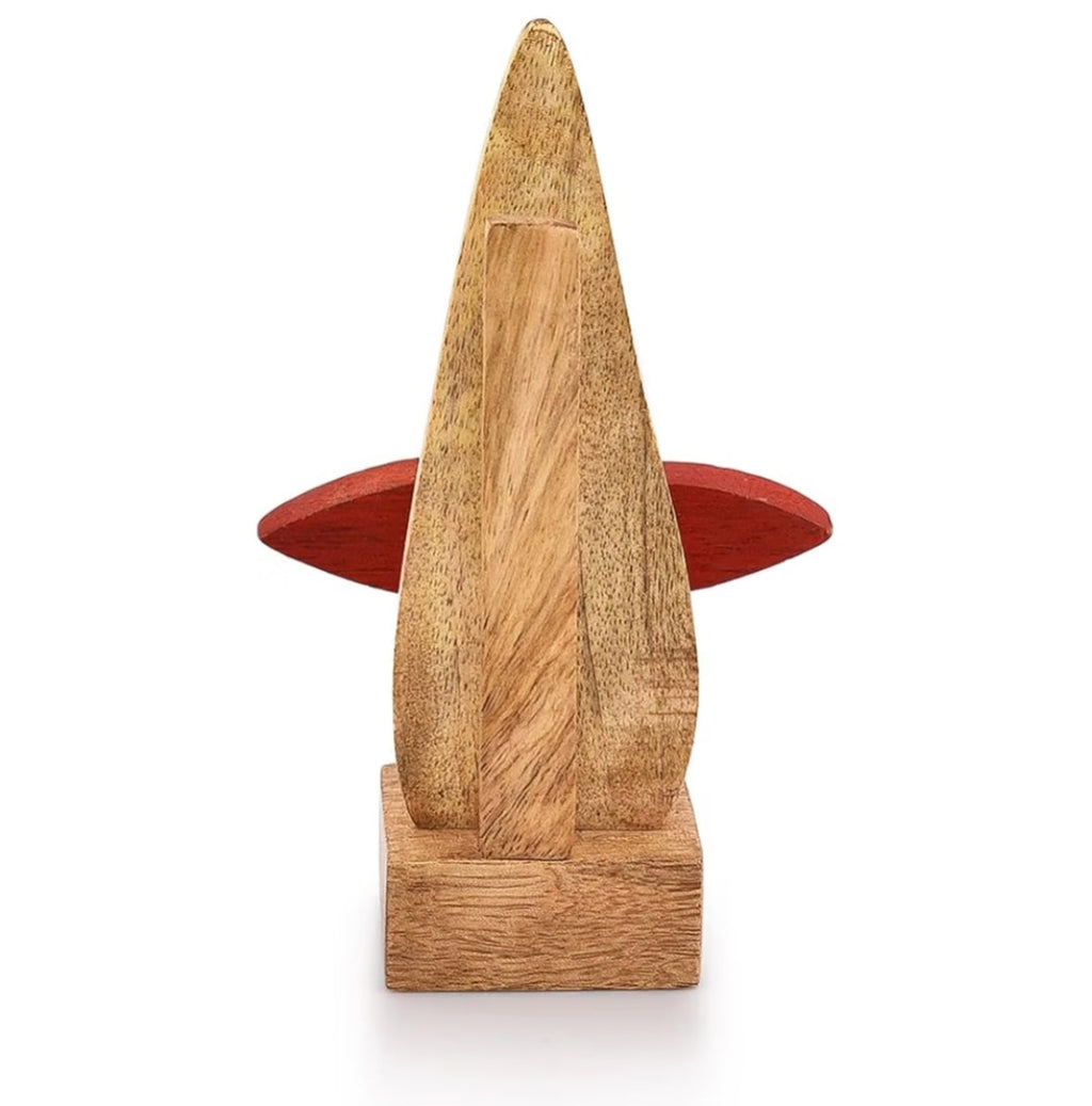 Wooden Nose Eyeglass & Spectacle Holder with Red Lips | Decorative Gift Home Décor